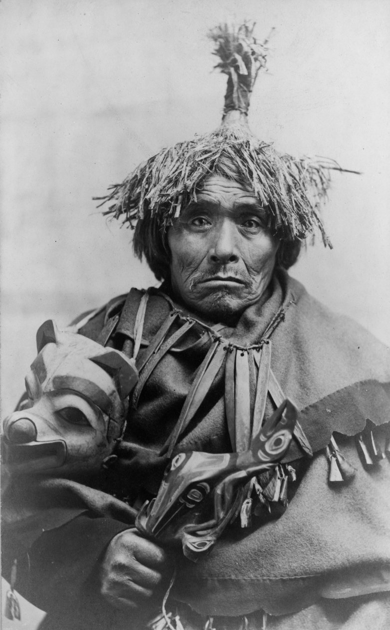 Takou indiai orvos, Alaszka, 1899 körül (f/w fotó) alkotó: American Photographer