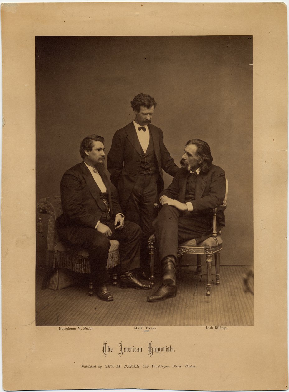 Az amerikai humoristák, George M Baker csoportportréja, Boston (albumfotó) alkotó: American Photographer