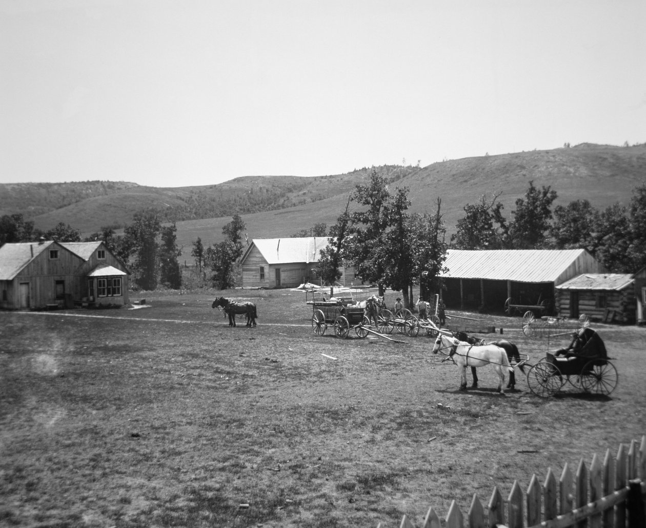 A Haylie Ranch, Crook County, Wyoming, 1890 körül (f/w fotó) alkotó: American Photographer