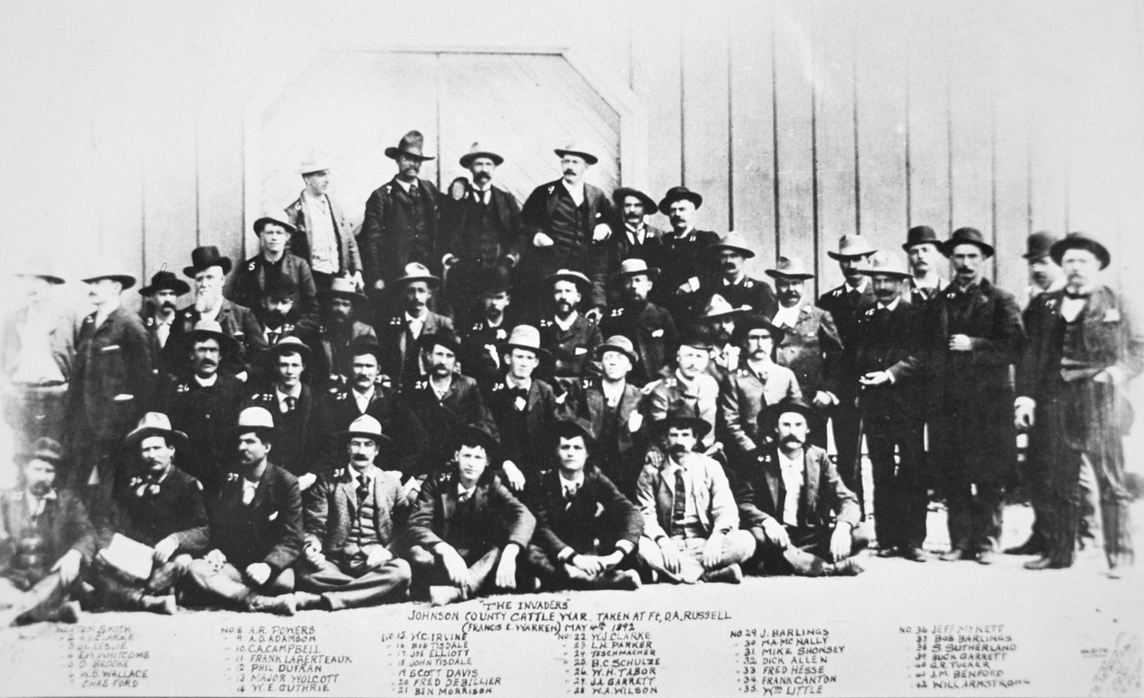 A wyomingi Johnson megyei háború „megszállói”. alkotó: American Photographer