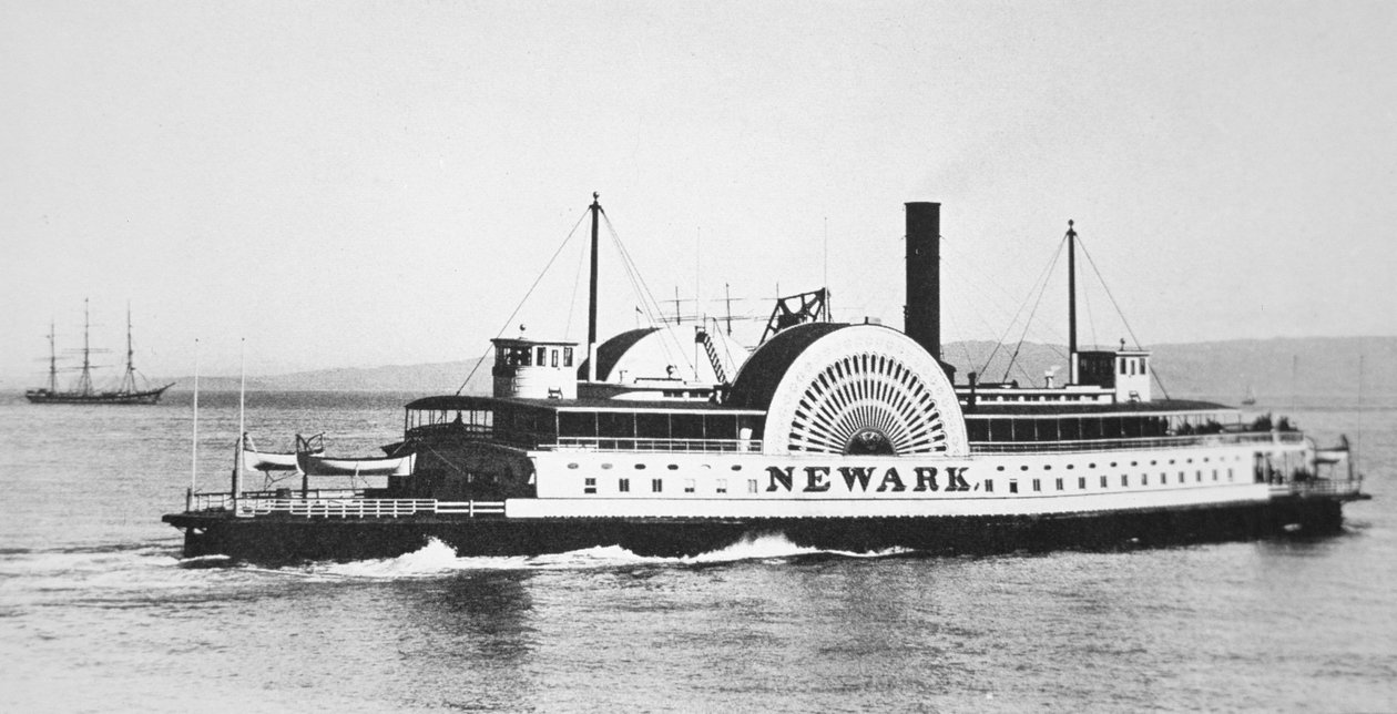 A „Newark” kompjárat San Francisco és Alameda között, 1888 körül (f/w fotó) alkotó: American Photographer