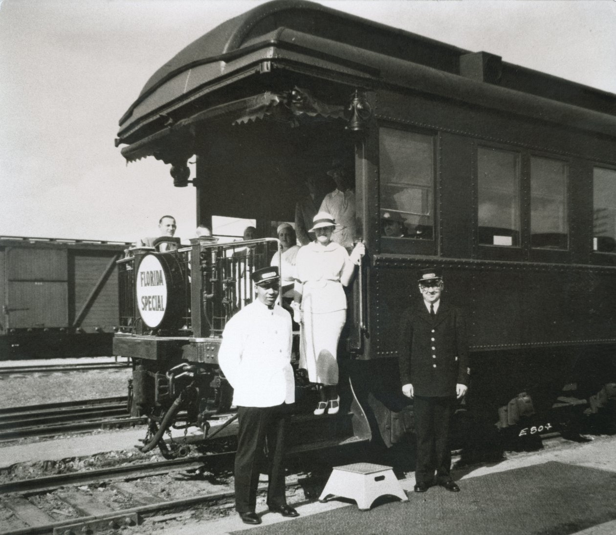 A floridai East Coast Railway teljes Pullman luxus "Florida Special" megfigyelőkocsija, New York-Miami alkotó: American Photographer
