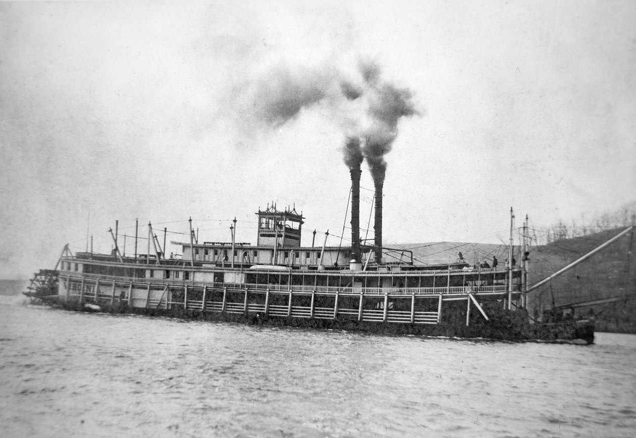 A „Virginia” tatkerekű, az Ohio folyón, 1880 körül (f/w fotó) alkotó: American Photographer