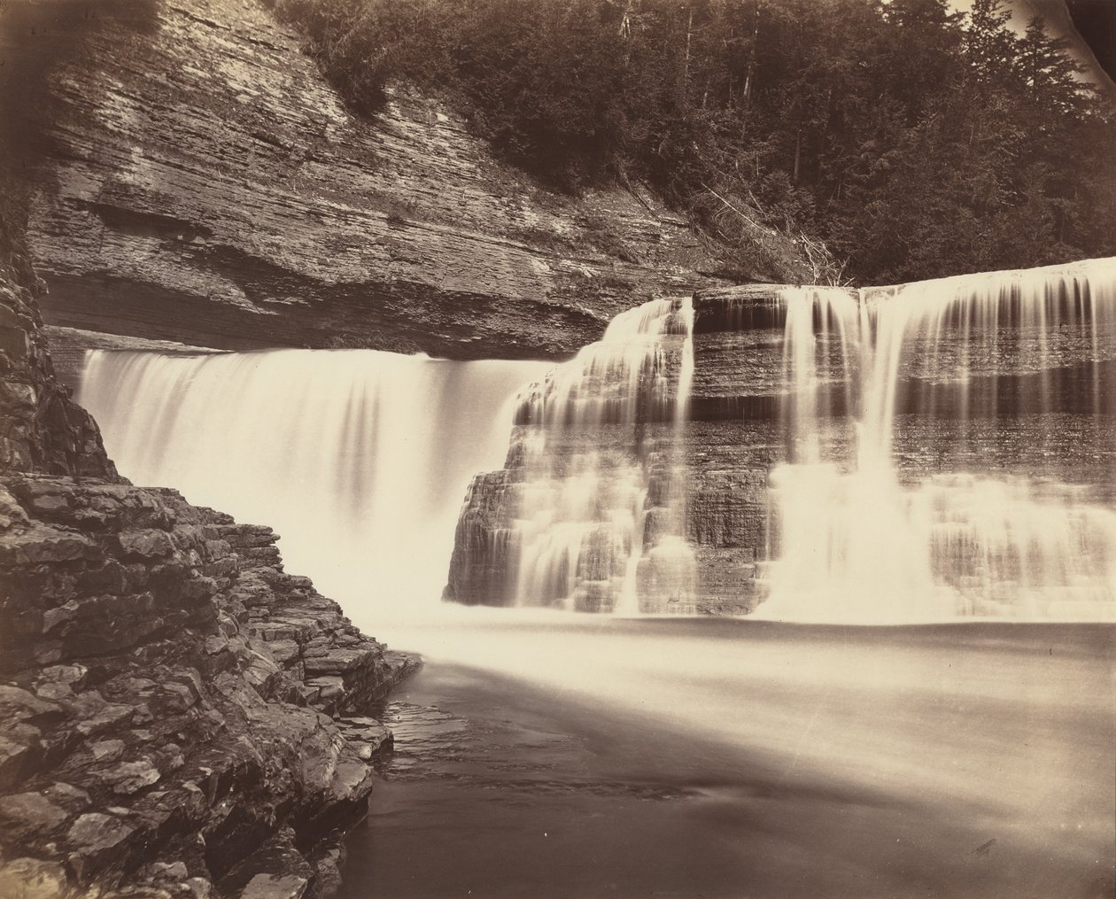 Trenton Falls, New York,c. 1870 (fénykép) alkotó: American Photographer