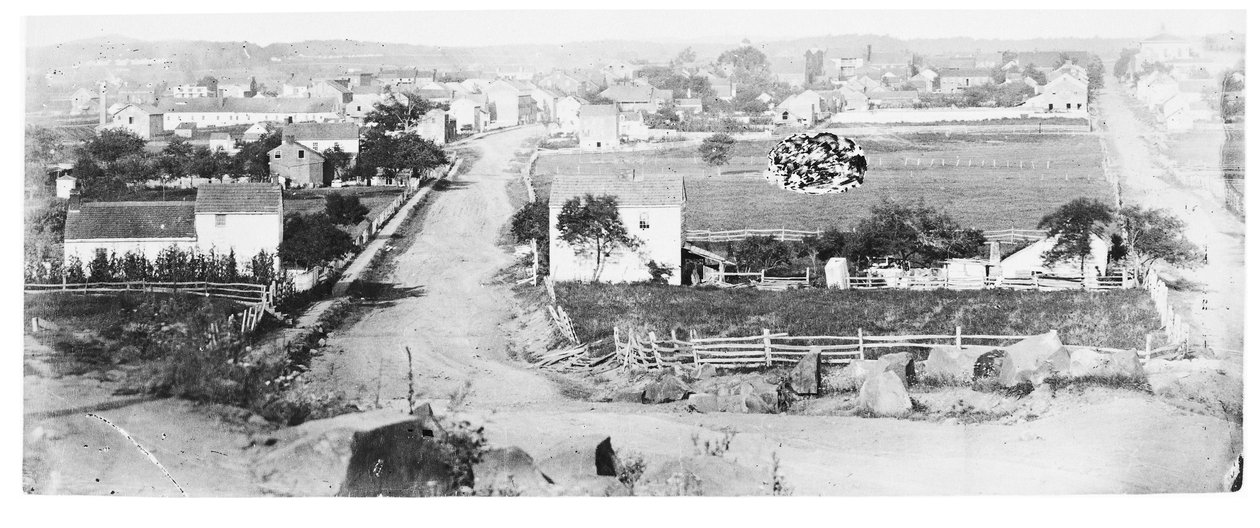 Gettysburg látképe (fekete-fehér fotó) alkotó: American Photographer