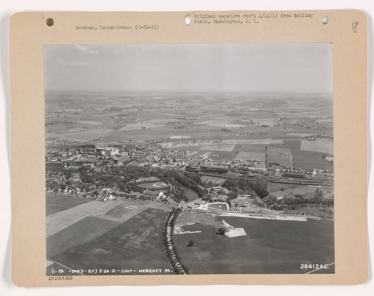 Kilátás Hersheyről, Pennsylvania, 1931. május 26. (f/w fotó) alkotó: American Photographer