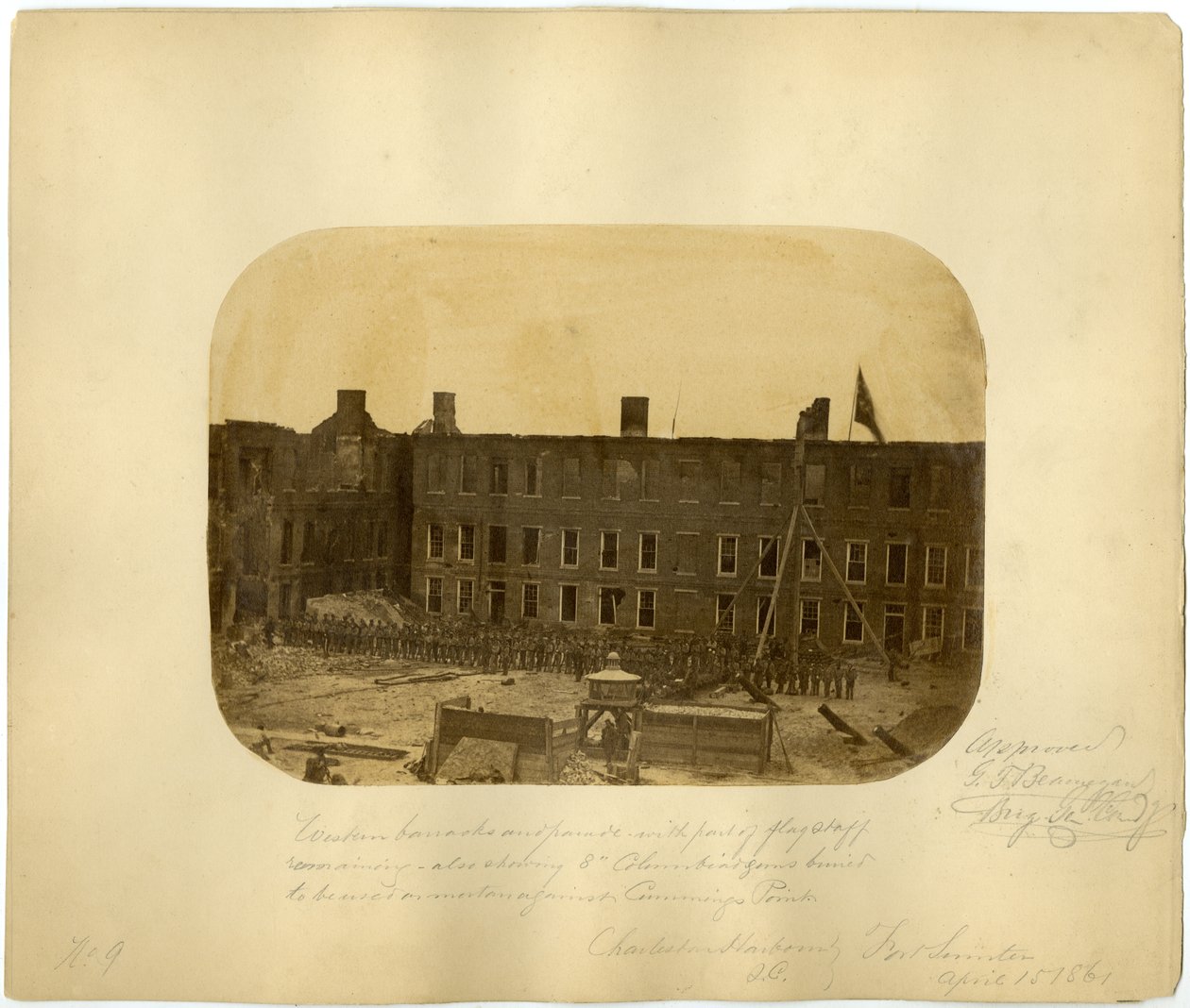 Nyugati laktanya és parádé, Fort Sumter-i csata, 1861. április 15 alkotó: American Photographer