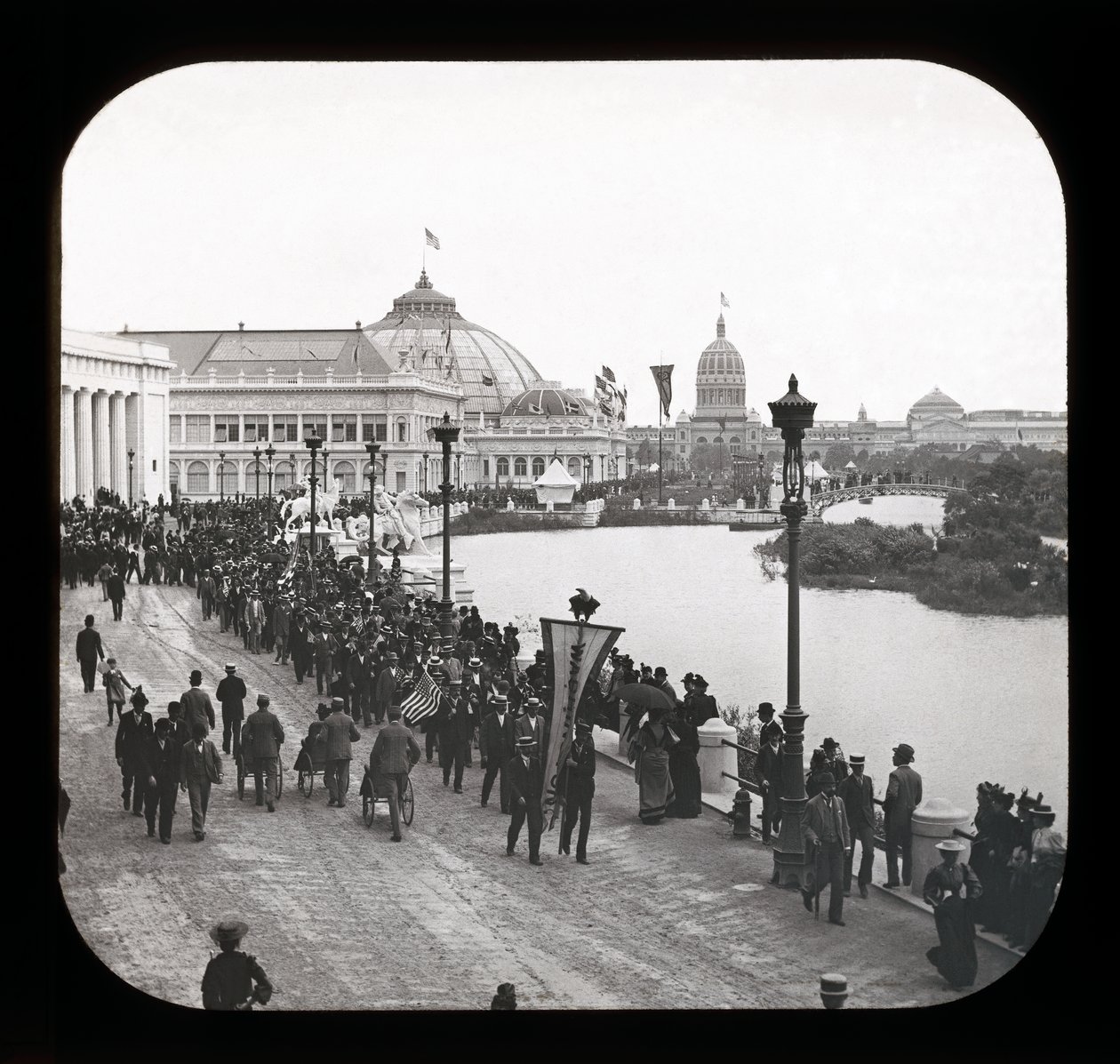 Worlds Columbian Exposition: külső nézet, Chicago, 1893 (lámpás csúszda) alkotó: American Photographer