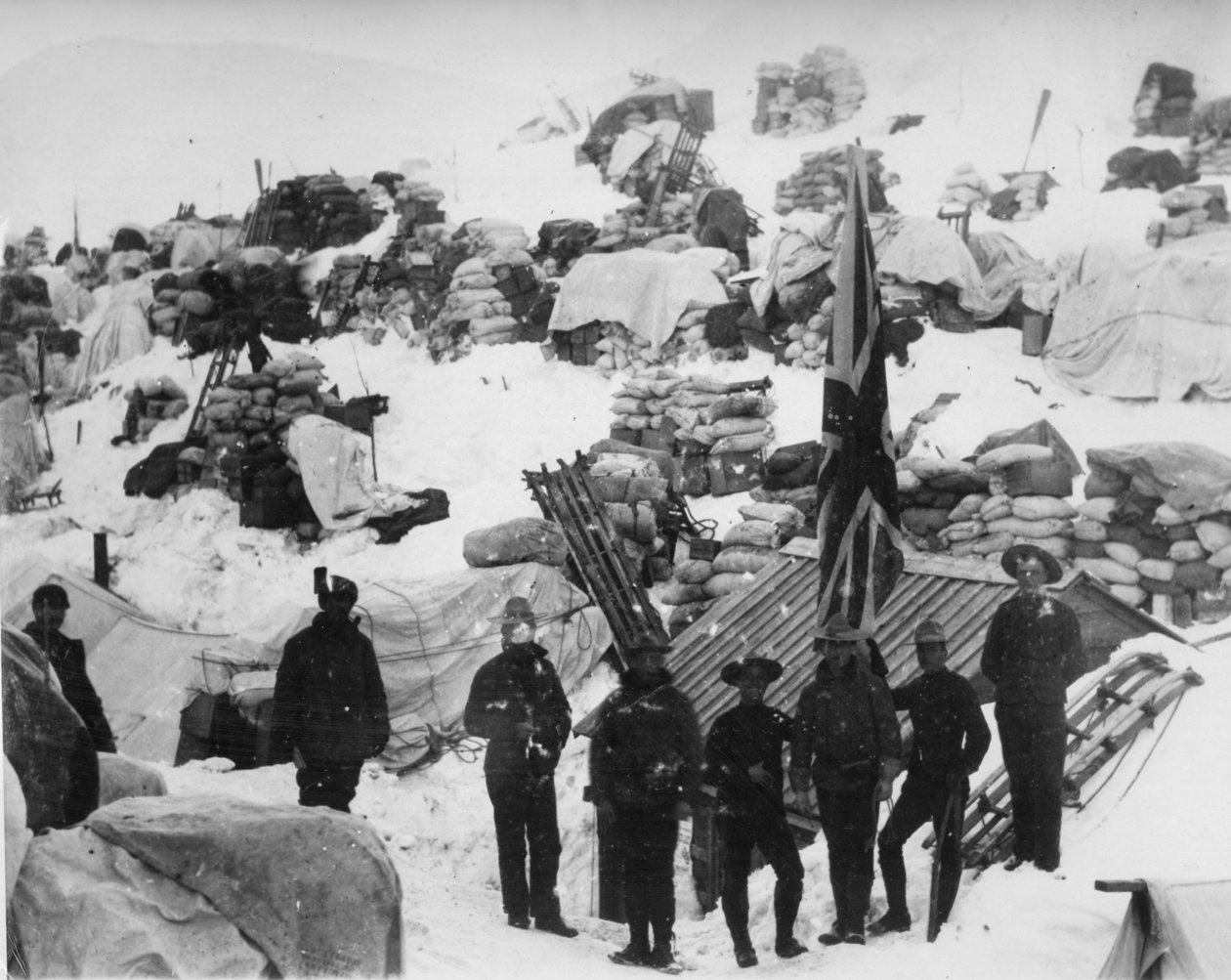 Yukon / Klondike aranyláz 1898-ban (f/w fotó) alkotó: American Photographer