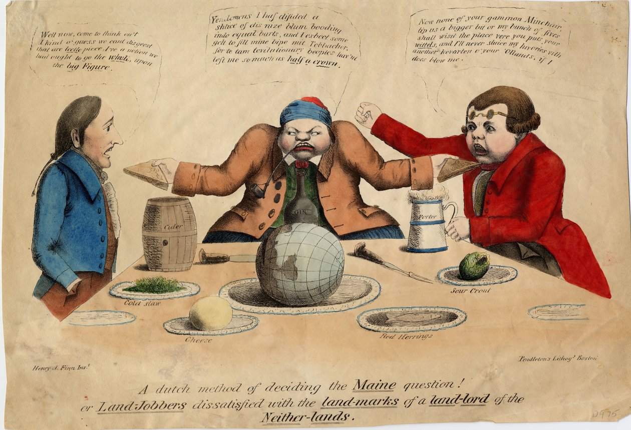 A maine-i kérdés eldöntésének holland módszere!, 1831 körül alkotó: American School