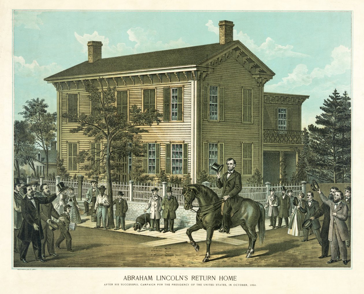 Abraham Lincolns hazatér, 1860 körül alkotó: American School