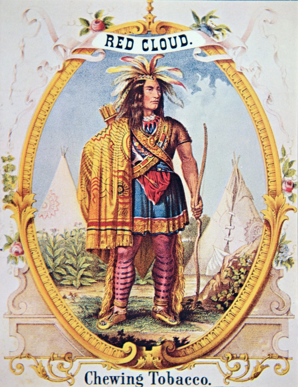 A "Red Cloud Tobacco" hirdetése alkotó: American School