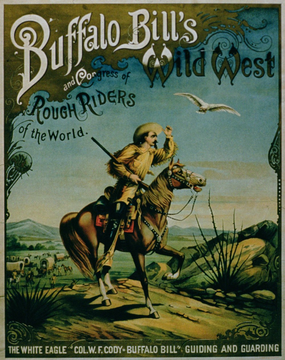 A Buffalo Bills Wild West és a World Rough Riders Kongresszusának reklámja alkotó: American School