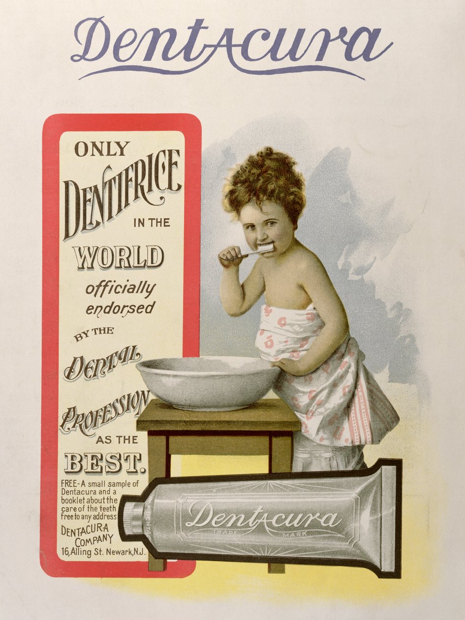 A Dentacura Dentifrice hirdetése, a Theatre Magazine, Anglia, 1901 alkotó: American School