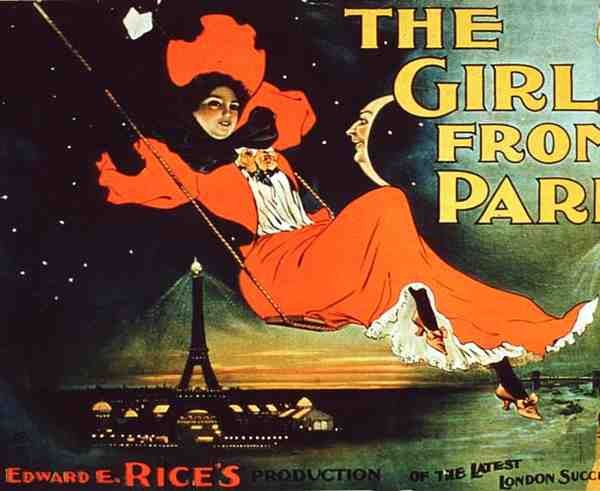 Edward E. Rice „The Girl from Paris” című művének reklámja (színes litó) alkotó: American School