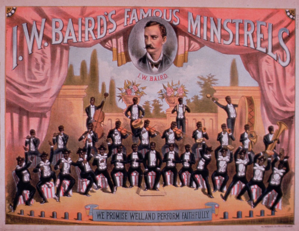 I.W. Bairns Famous Minstrels reklámja alkotó: American School