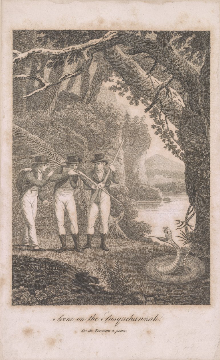 Alexander Wilson és társai a Susquehannán, 1809 alkotó: American School