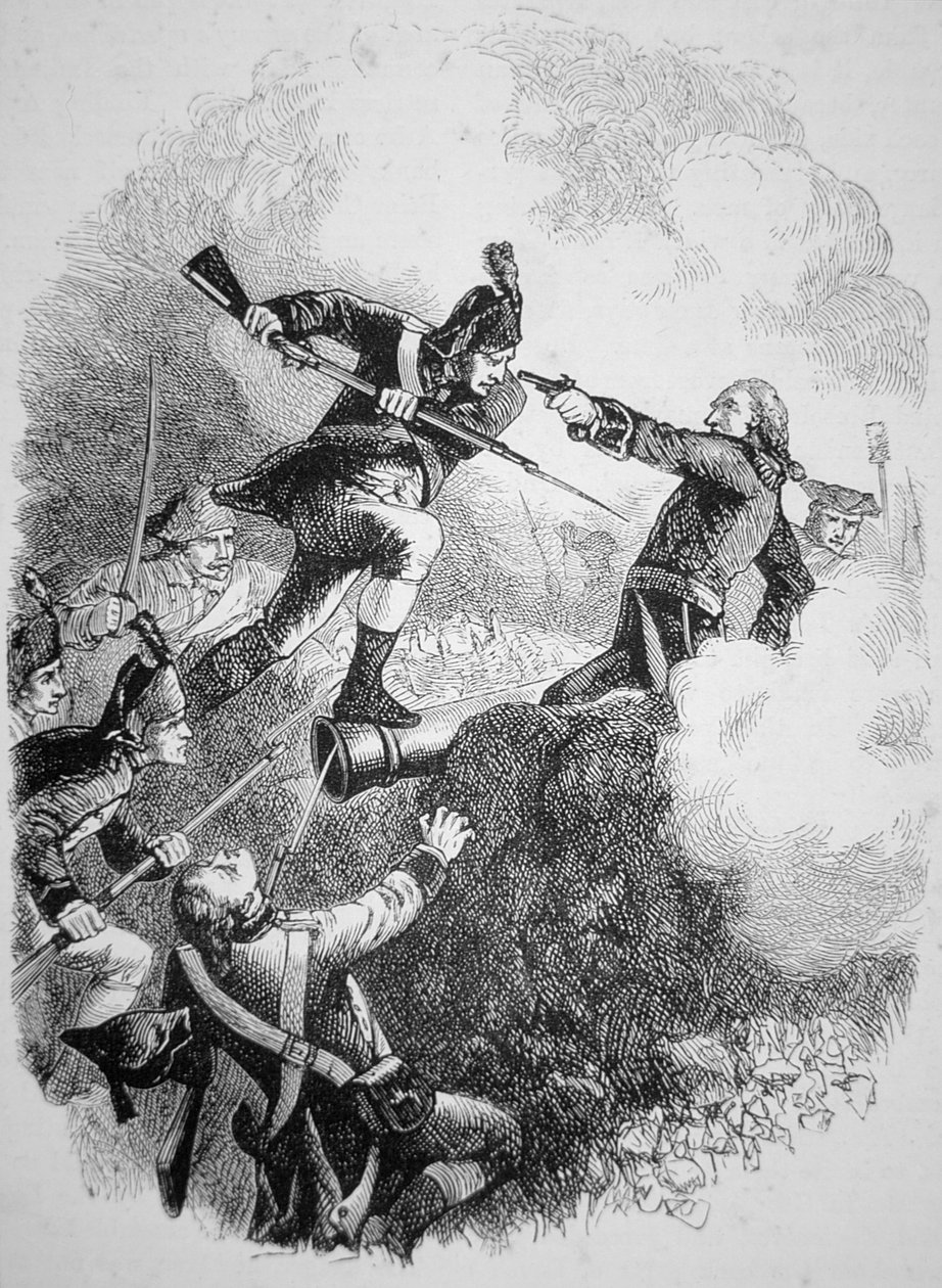 Anthony Wayne amerikai tábornok merész szuronytámadással elfoglalja a brit Stony Point-i erődöt 1779 júliusában (litho) alkotó: American School