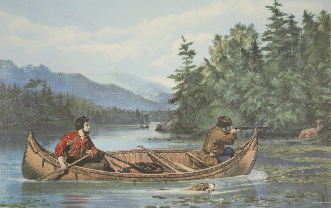 Amerikai vadászjelenetek, Jó esély, pub. 1863, Currier & Ives alkotó: American School