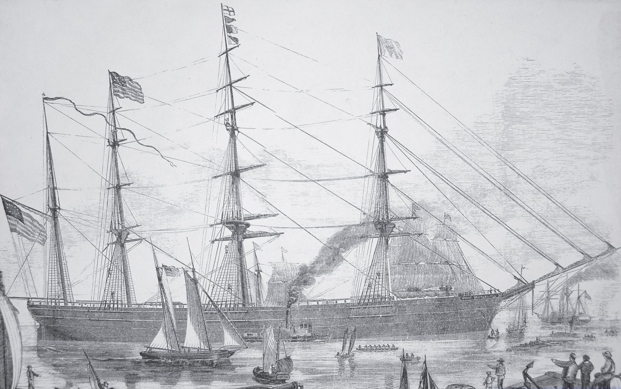 Amerikai vitorlás "The Great Republic", 1853 körül (metszet) alkotó: American School