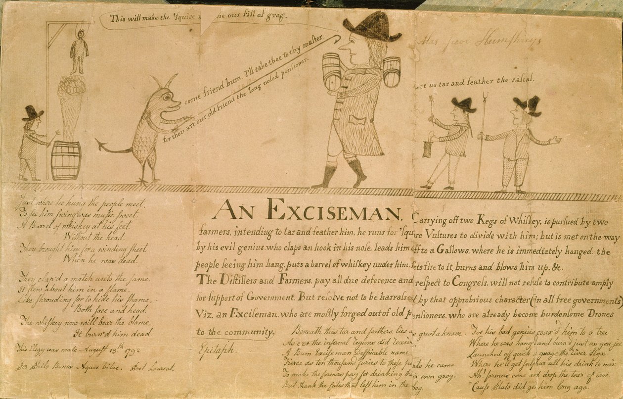 Egy jövedéki ember, 1790 körül (rajz) alkotó: American School