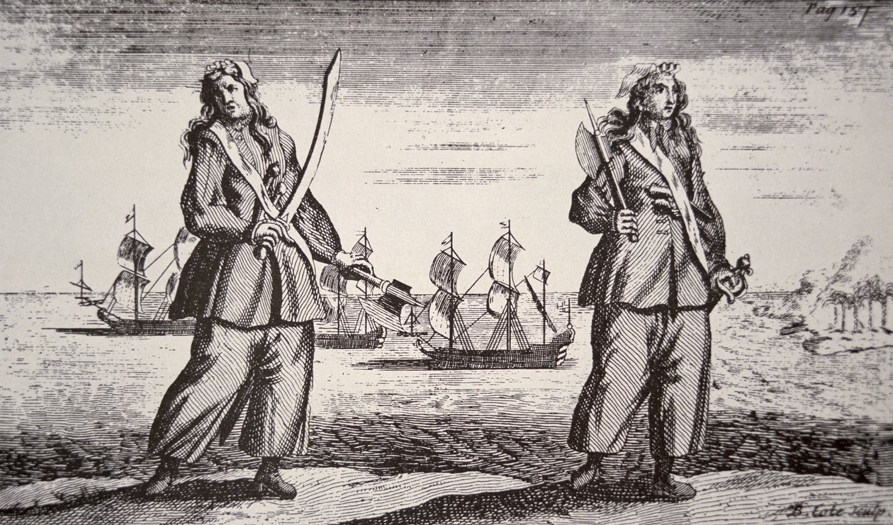 Anne Bonny és Mary Read (metszet) alkotó: American School