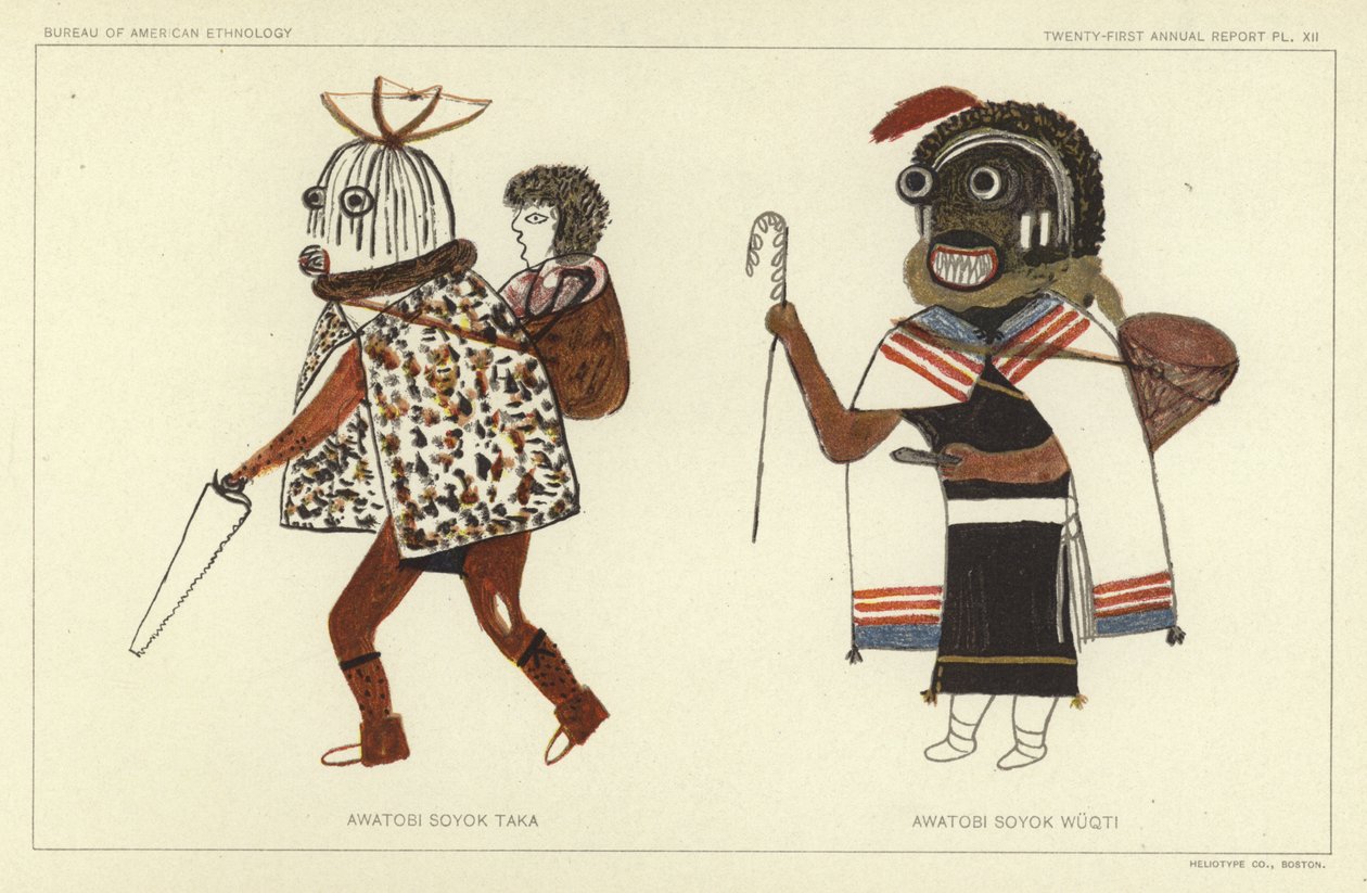Awatobi Soyok Taka, Awatobi Soyok Wuqti (színes litográfia) alkotó: American School