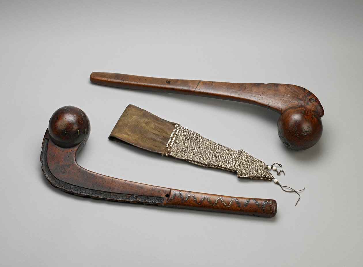 Golyófejű Tomahawk ütők (fa és sárgaréz) alkotó: American School