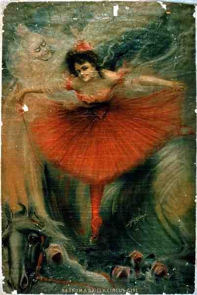"Barnum és Bailey Circus Girl" (színes litó) alkotó: American School