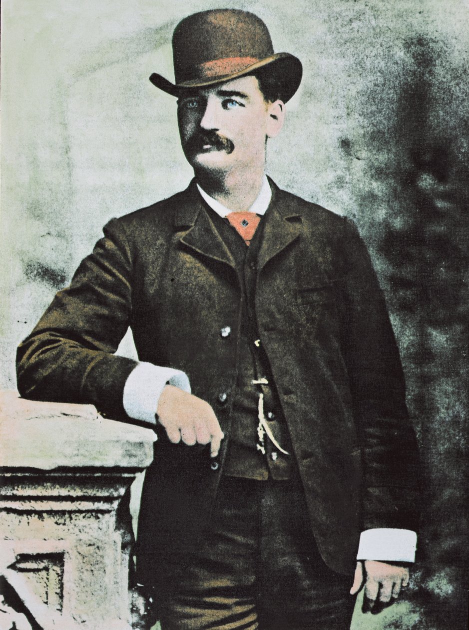 Bartholomew „Bat” Masterson (1853-1921) 1879 körül (színes litó) alkotó: American School