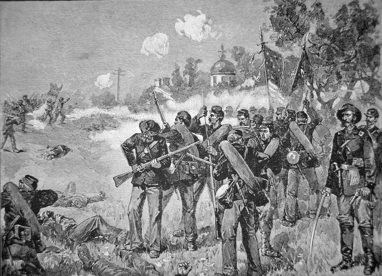 Gettysburgi csata, az első napon a közelben alkotó: American School