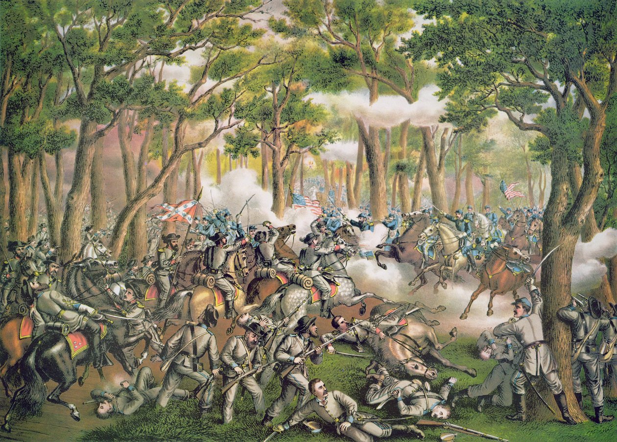 Vadon csata, 1864. május, vésette Kurz & Allison alkotó: American School