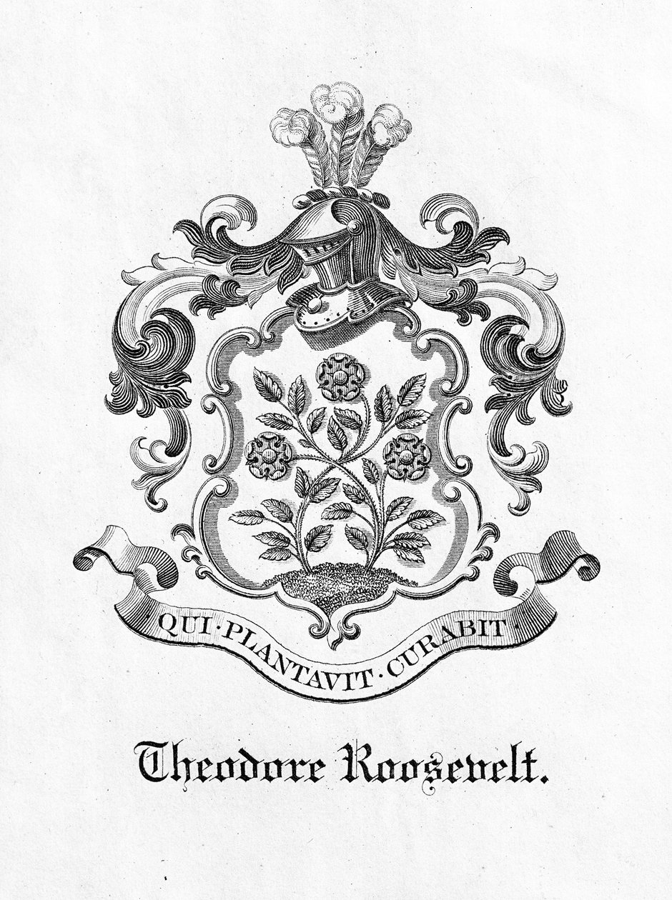 Theodore Roosevelt elnök (1858-1919) könyvtáblája (nyomtatott) alkotó: American School
