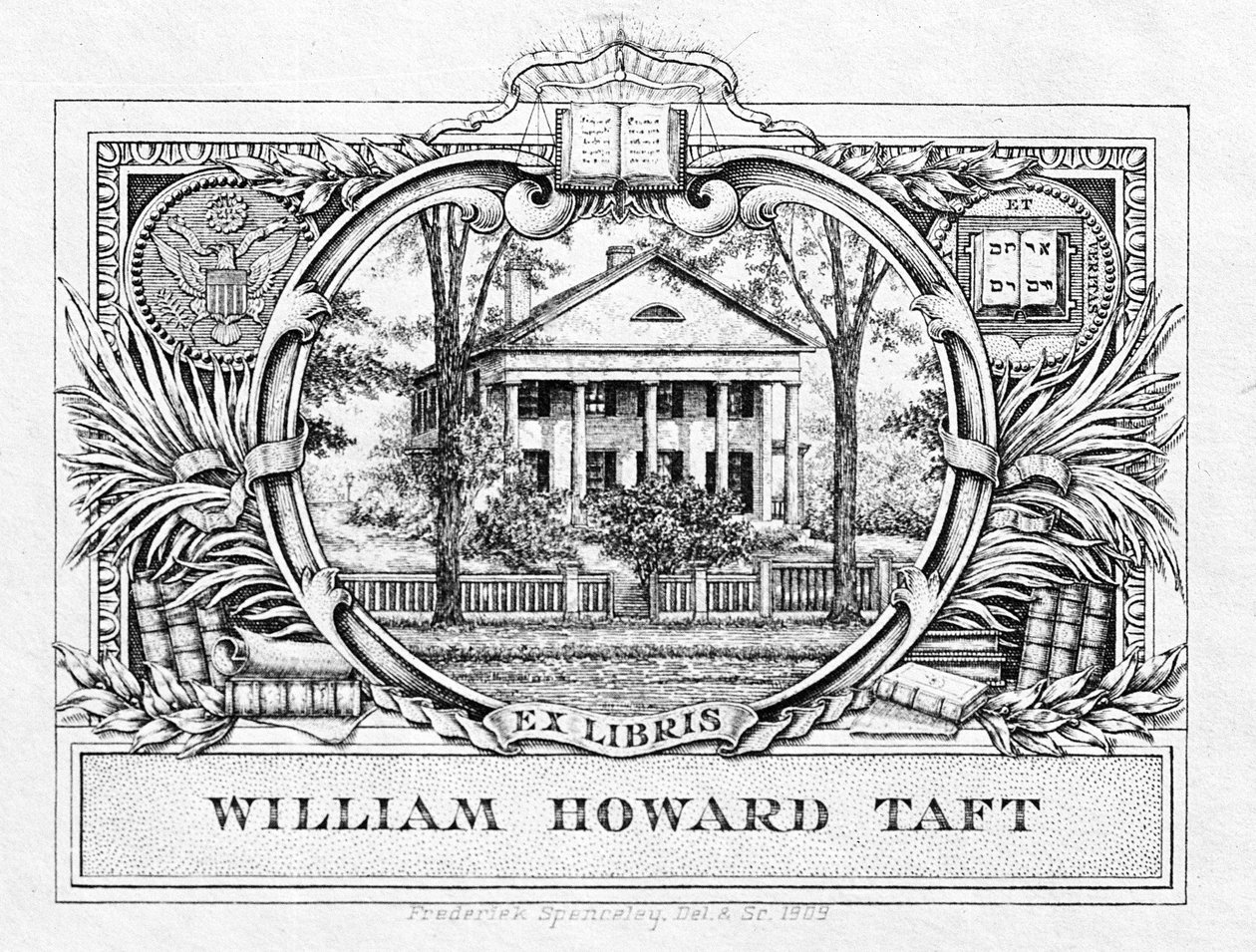 William H. Taft elnök (1857-1930) könyvtáblája, 1909 (nyomtatott) alkotó: American School
