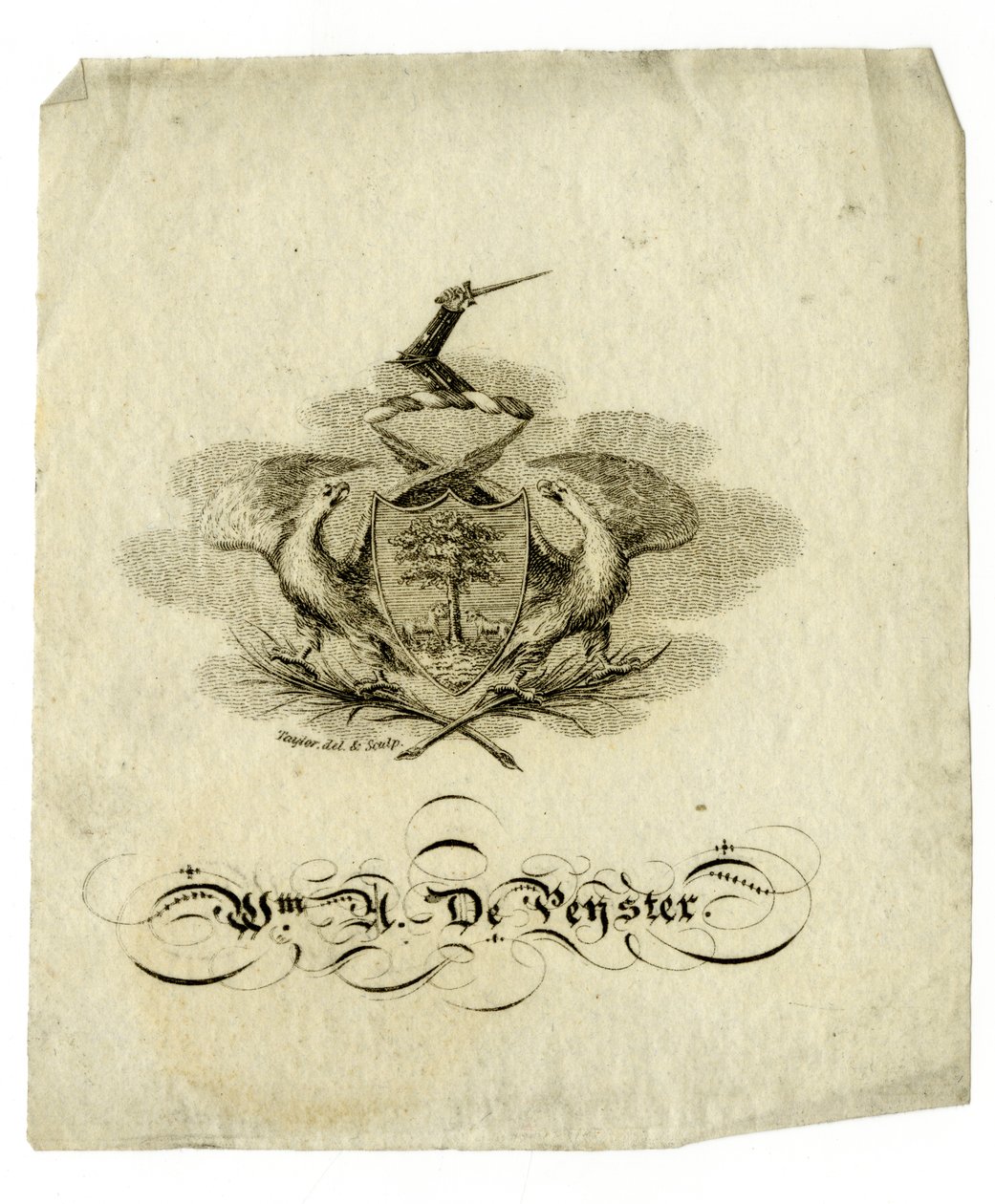 William Axtell De Peyster (1793-1856) könyvtáblája, 1840 körül alkotó: American School
