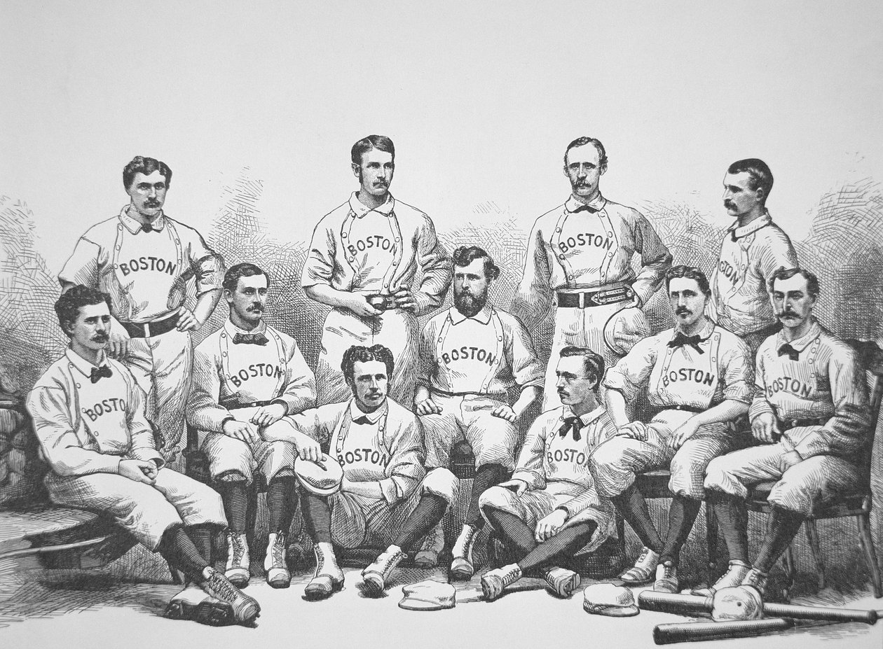Boston Red Sox, 1874-es nemzeti bajnok (metszet) alkotó: American School