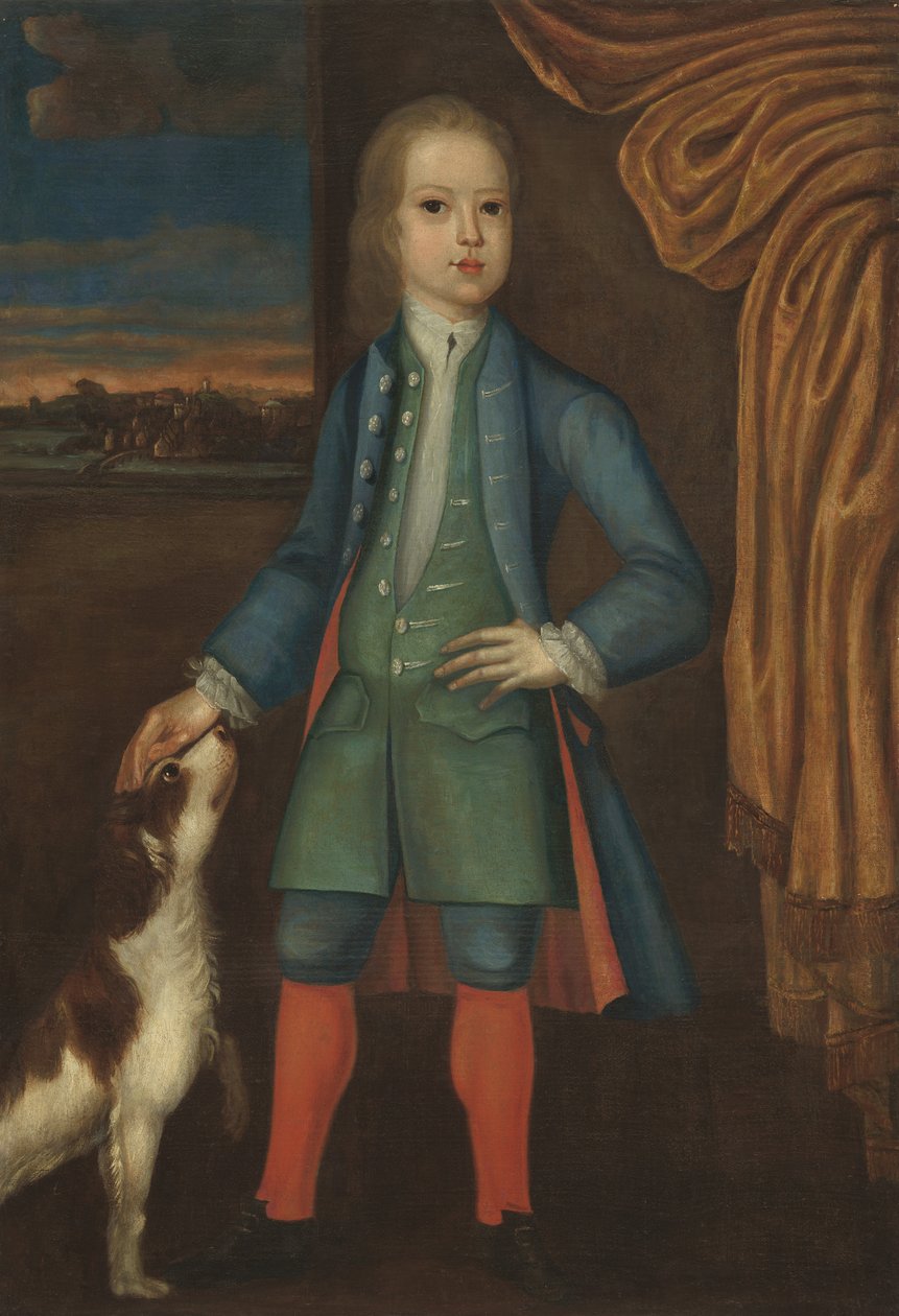 Kék kabátos fiú, 1730 körül alkotó: American School