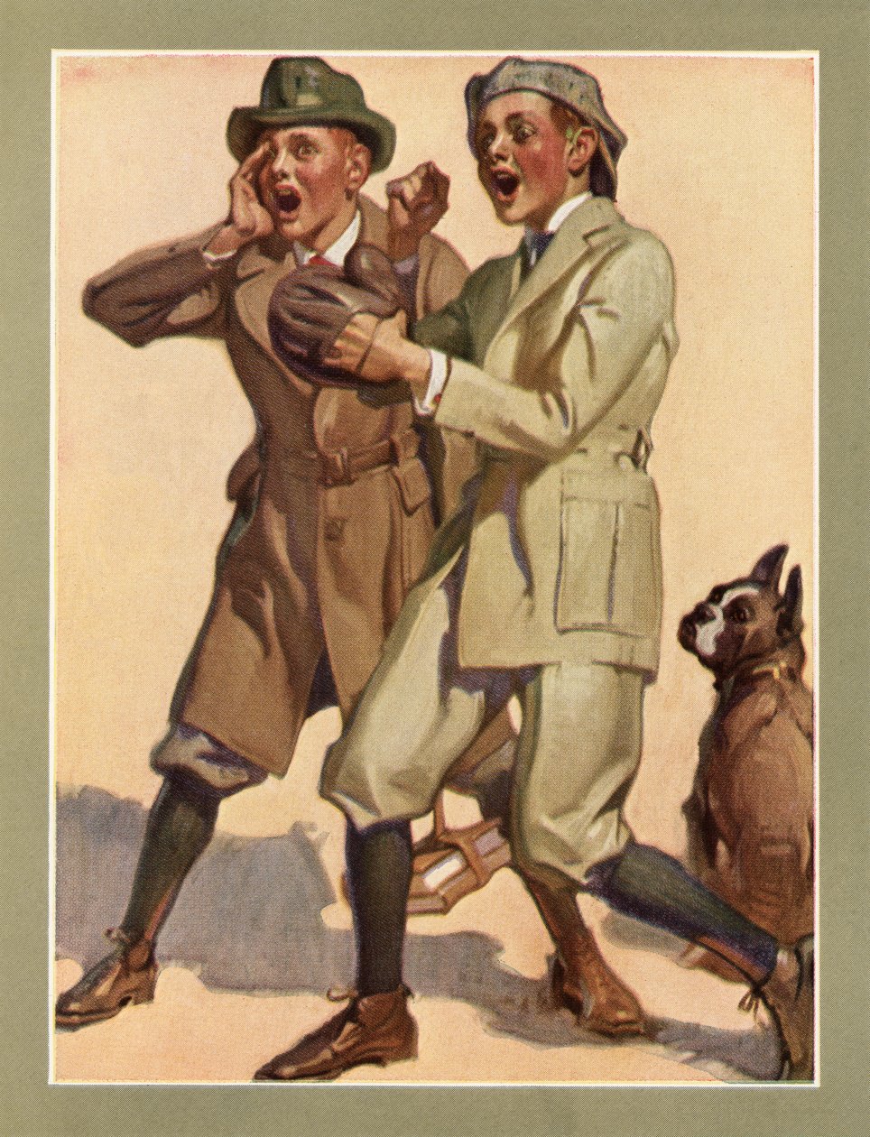 Utcai baseballt játszó fiúk az 1920-as években alkotó: American School