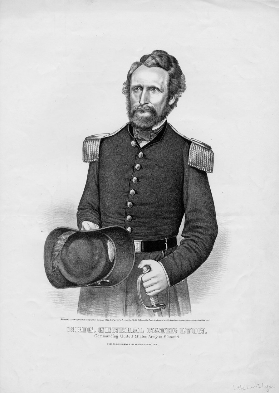 brig. Nathl tábornok. Lyon, kocsma. Currier & Ives, 1861 alkotó: American School