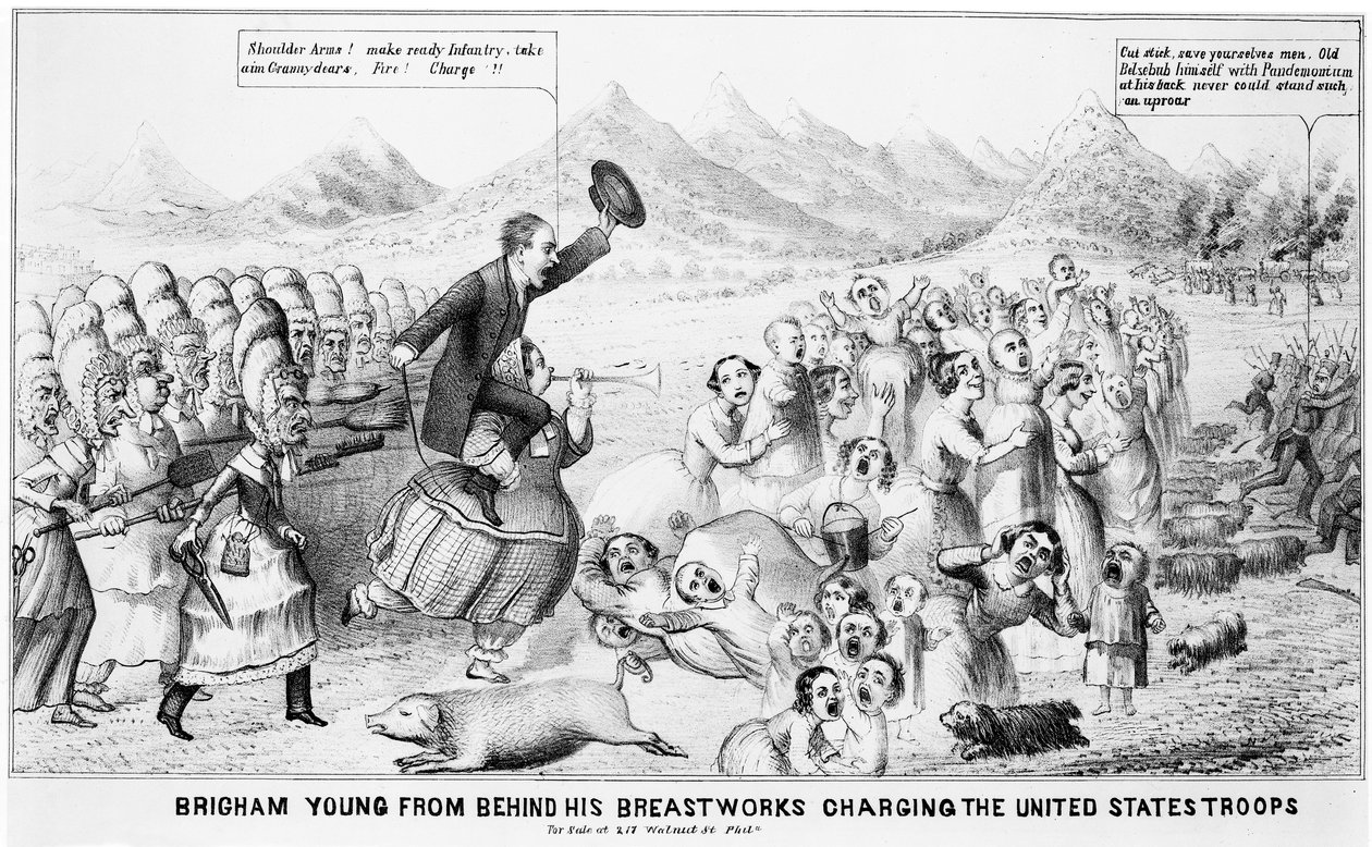 Brigham Young a Breastworks mögül az Egyesült Államok csapatait tölti be alkotó: American School