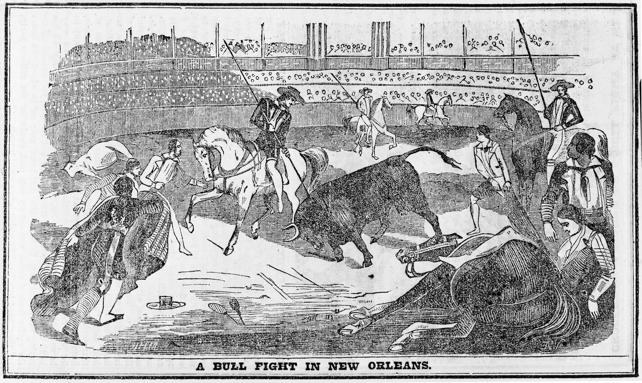 Bikaviadal New Orleansban, Davy Crocketts Almanackból, Boston, 1849 alkotó: American School