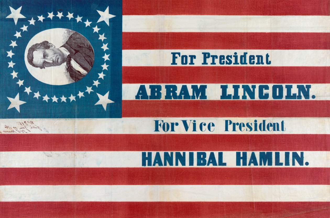 Abraham Lincoln kampányzászlója alkotó: American School