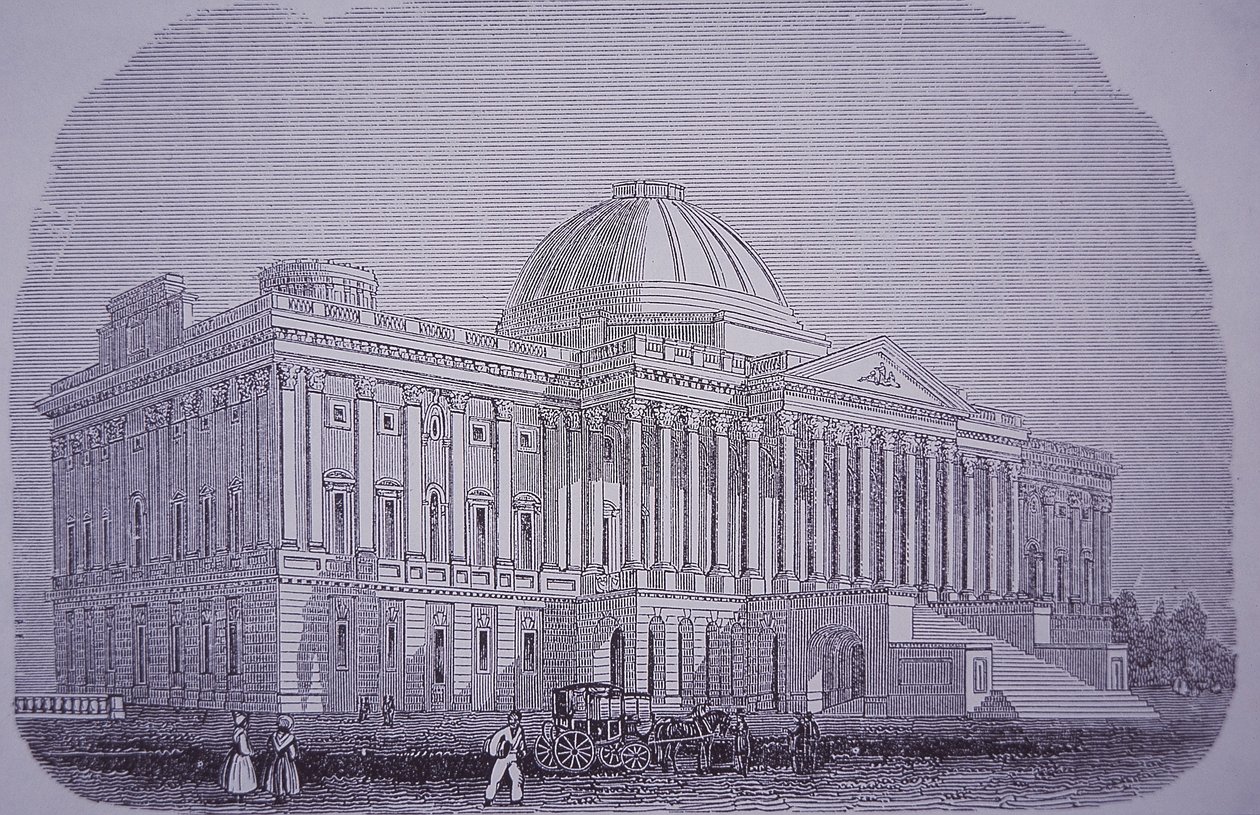 Capitol Building, Washington DC, USA, 1848 körül (metszet) alkotó: American School