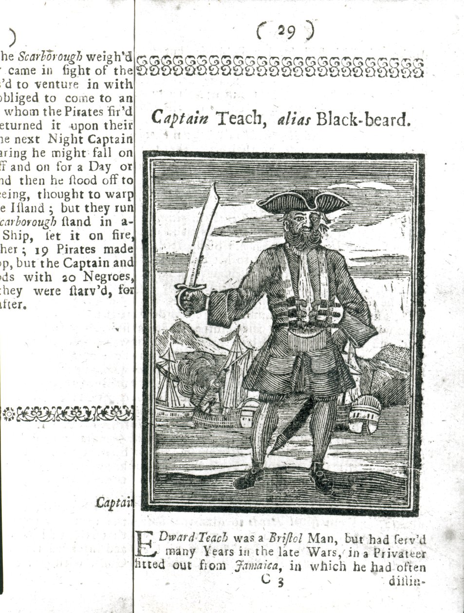Teach kapitány, Alias Black Beard, A leghírhedtebb kalózok és legénységük története és élete, London, 1725 alkotó: American School