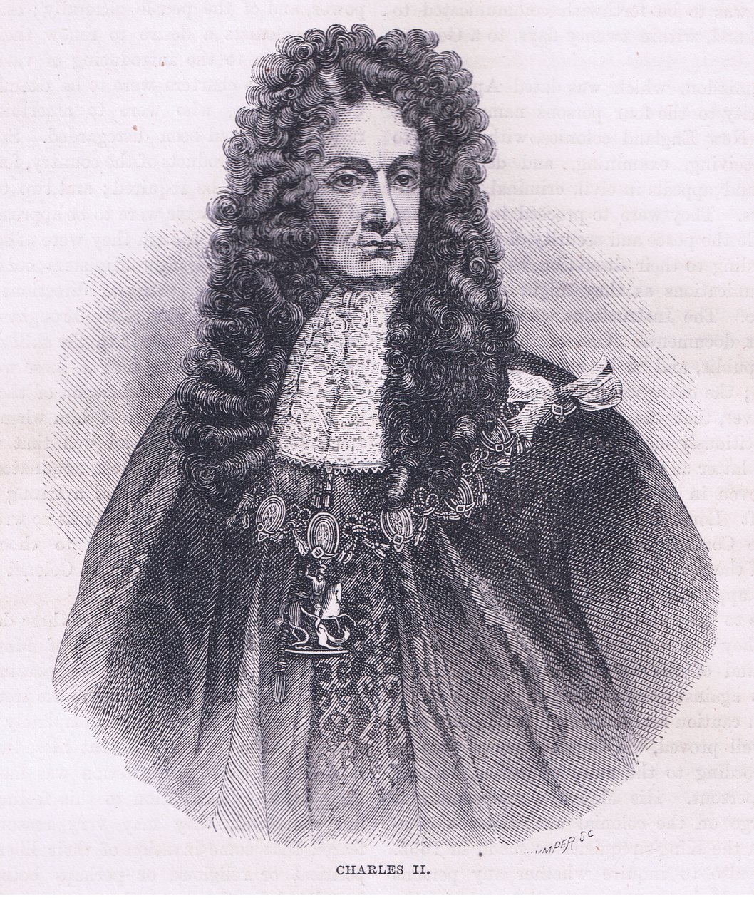 II. Károly (1664), illusztráció Cassell története az Egyesült Államok pubjából. készítette: Petter & Galpin 1890 körül (litho) alkotó: American School