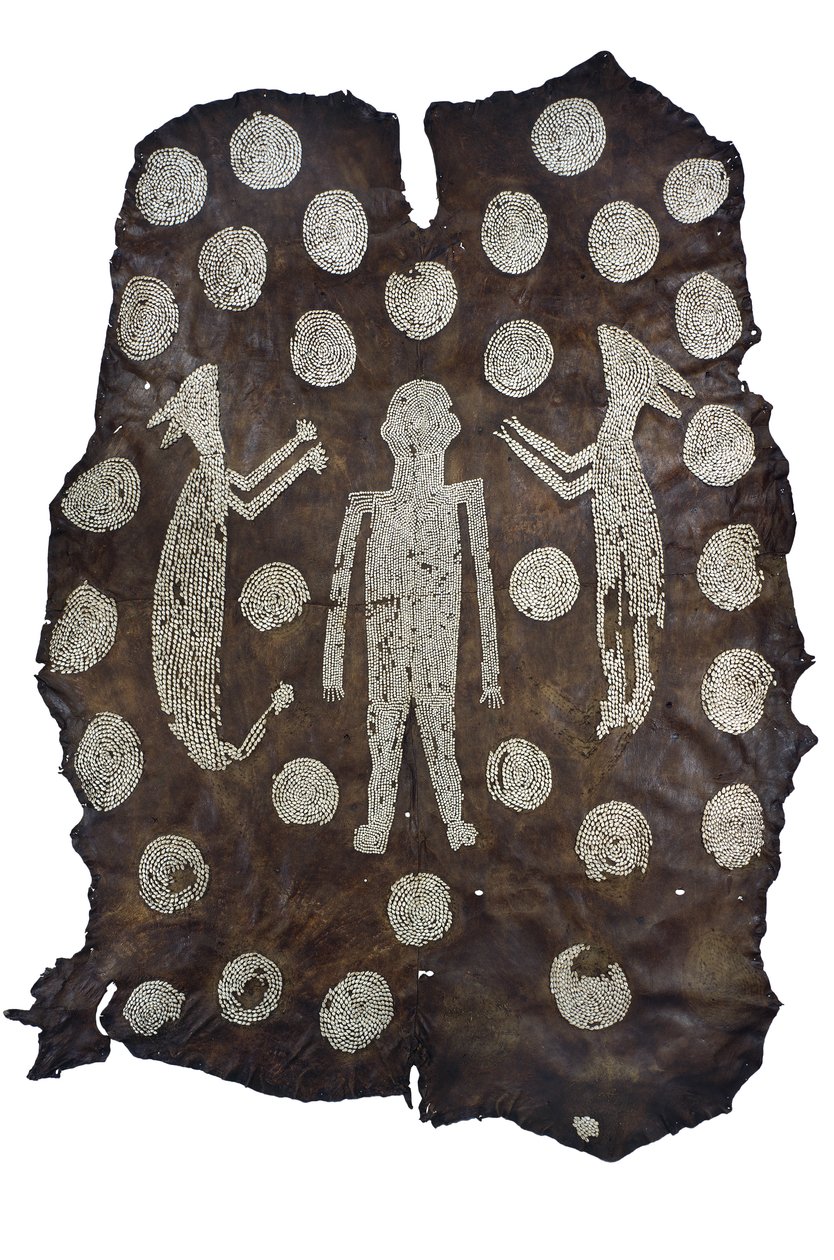 Chief Powhatans Mantle, észak-amerikai indián, Virginiából, 16. század vége – 17. század eleje (kagylómintás szarvasbőr) alkotó: American School