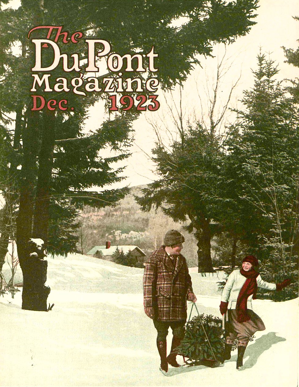 Karácsonyfa, a DuPont Magazin címlapja, 1923. december alkotó: American School