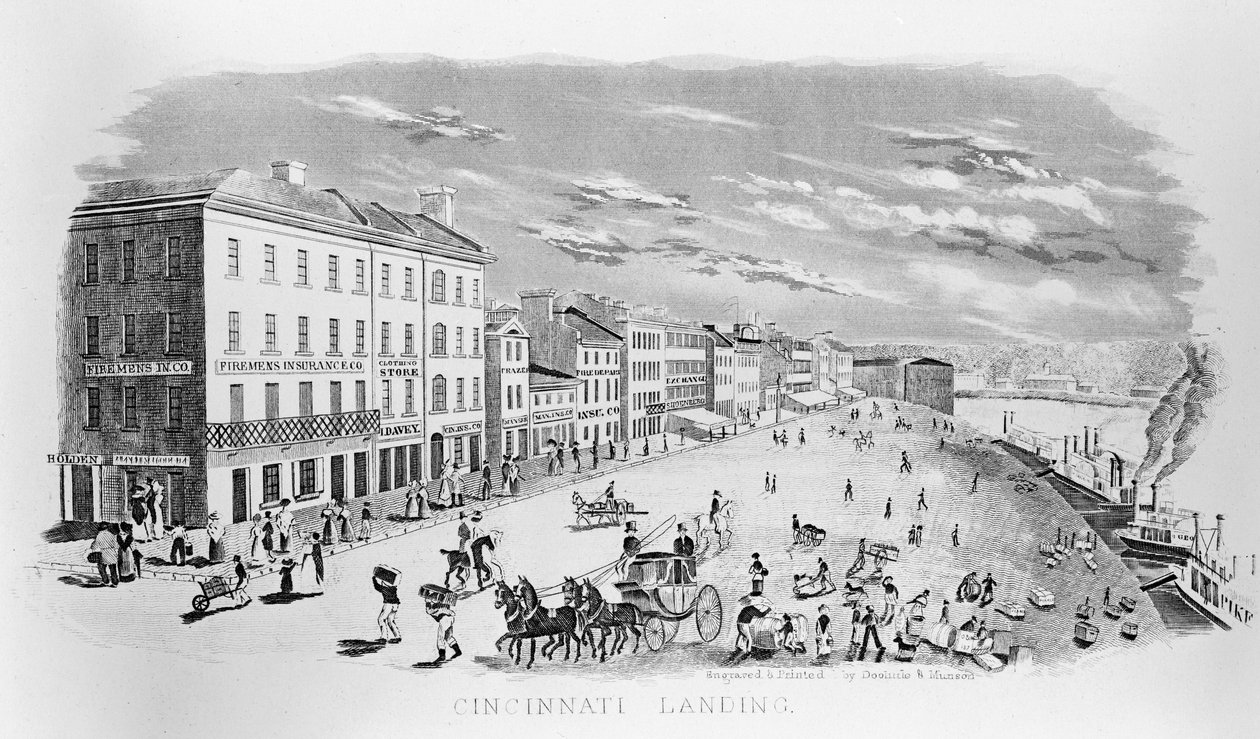 Cincinnati partraszállás, 1841 alkotó: American School