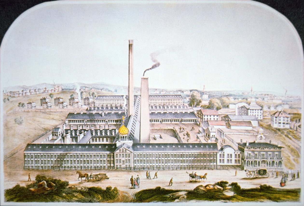 A Colt szabadalmaztatott lőfegyvergyára Hartfordban, Connecticutban alkotó: American School