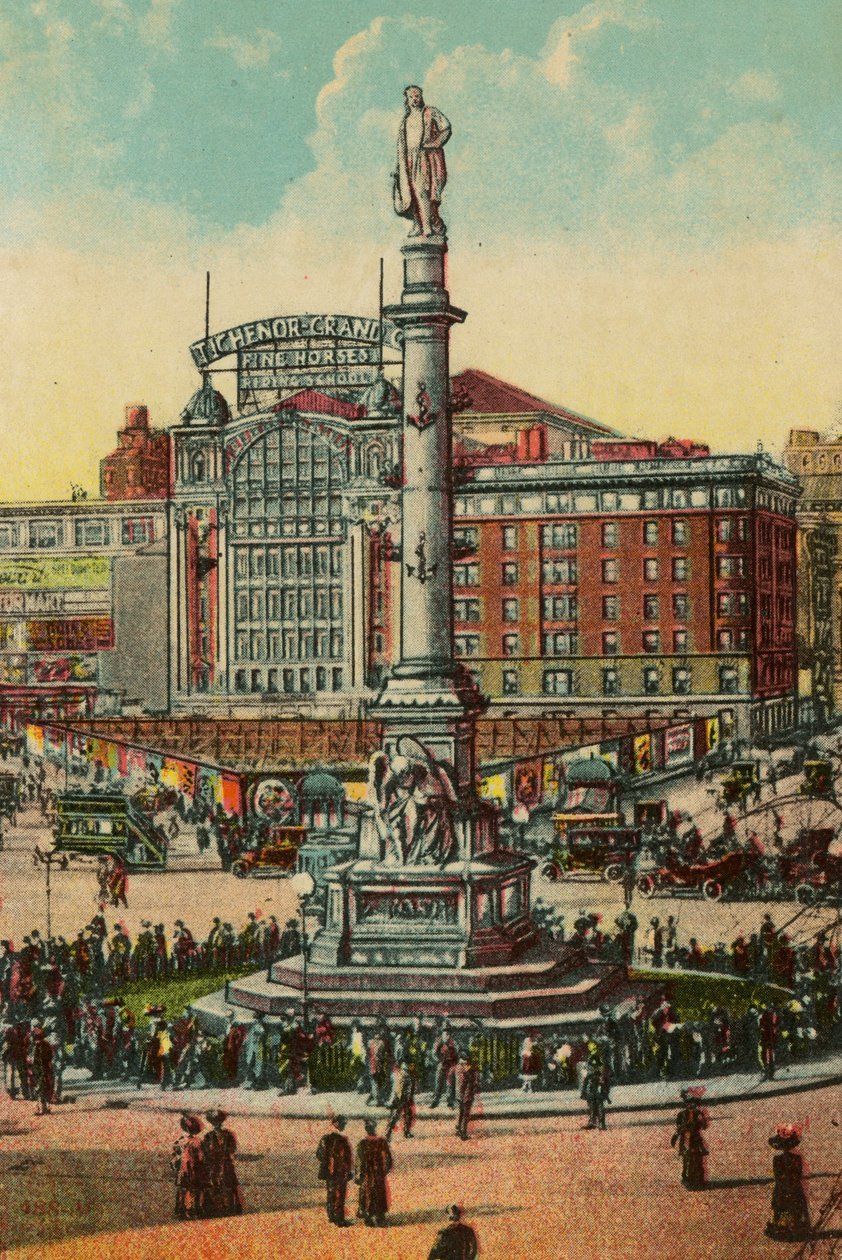 Columbus Circle, New York, 1900 körül alkotó: American School